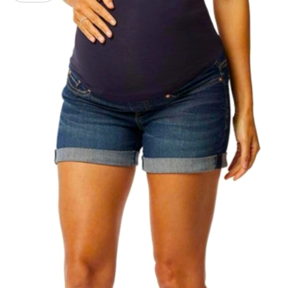Indigo Blue Maternity Jean Shorts